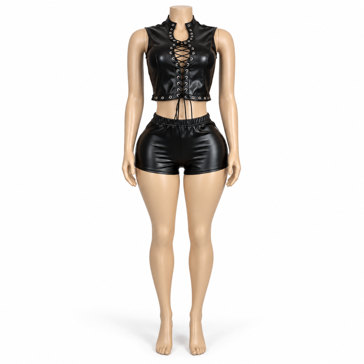 After Hours Lace-Up Shorts Set