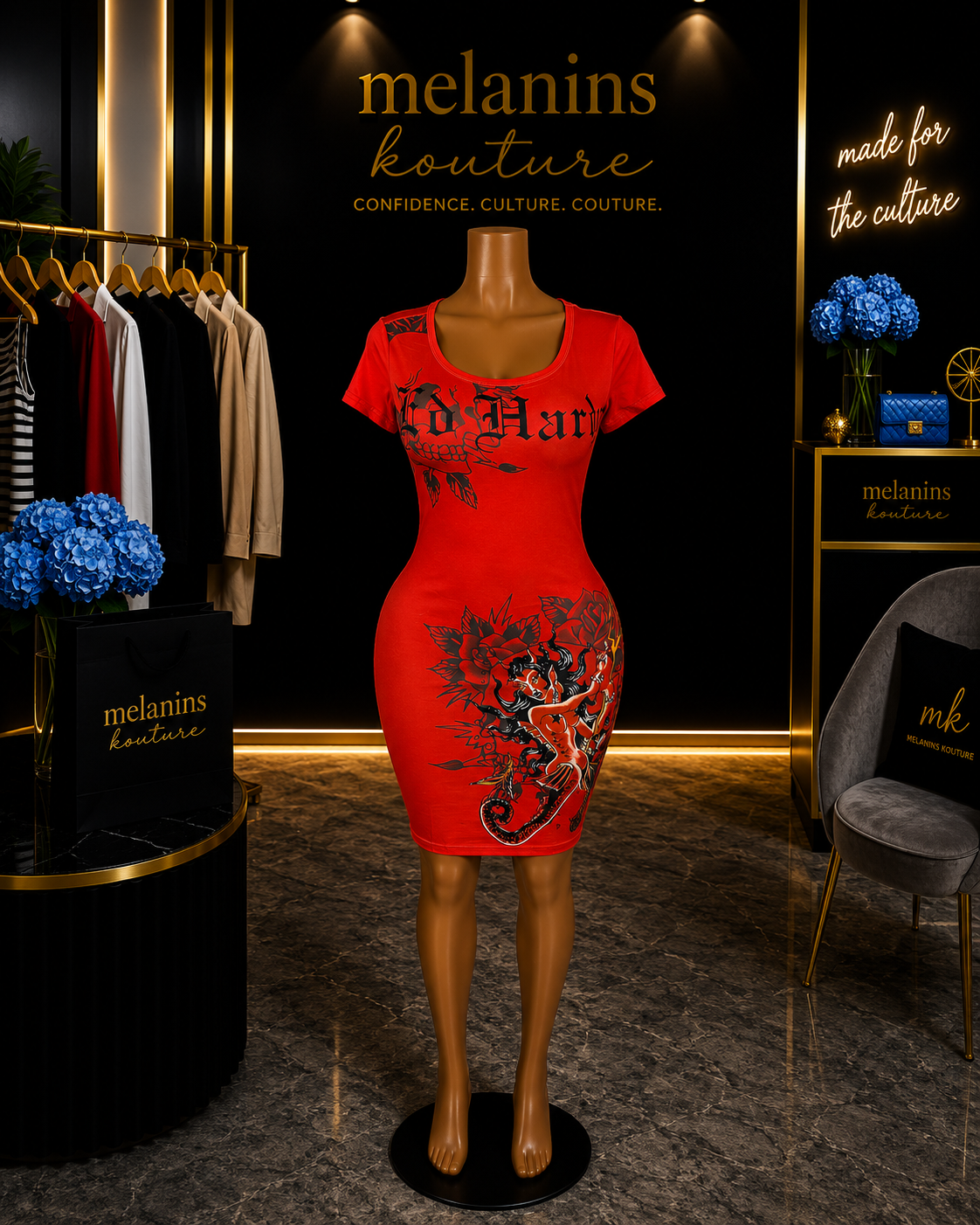 Edhardy RED GOOD GIRL DRESS