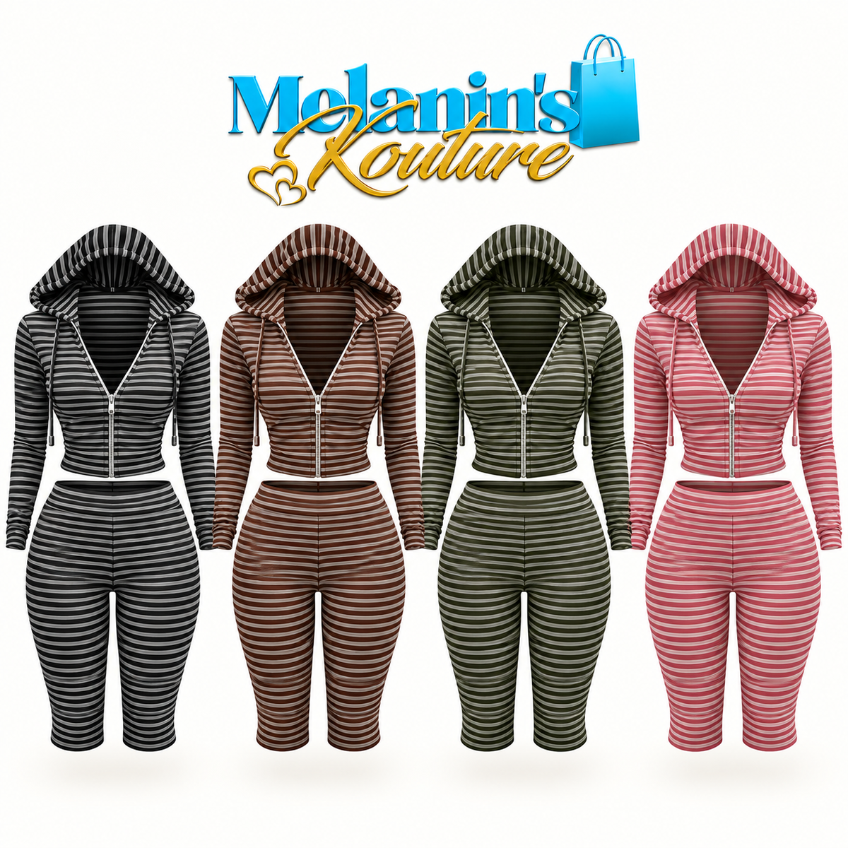 The “Booked & Unbothered” Striped Capri Set