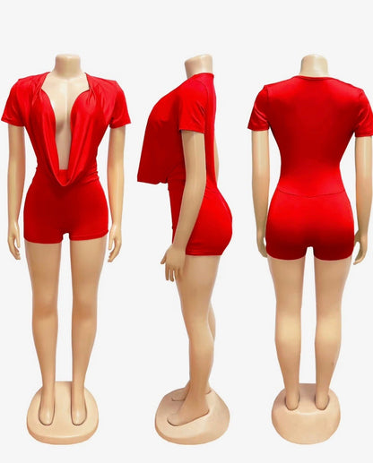 V Neck Romper