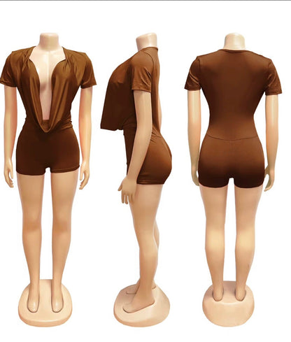 V Neck Romper