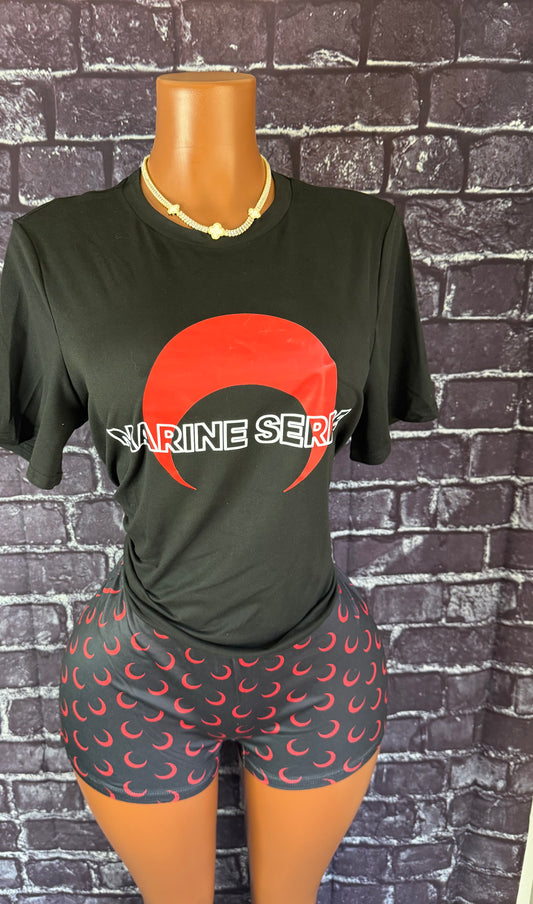Red Moon Short Set