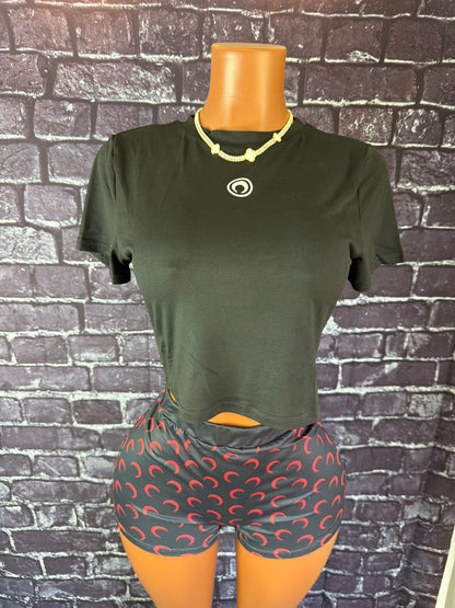 Red Moon Short Set
