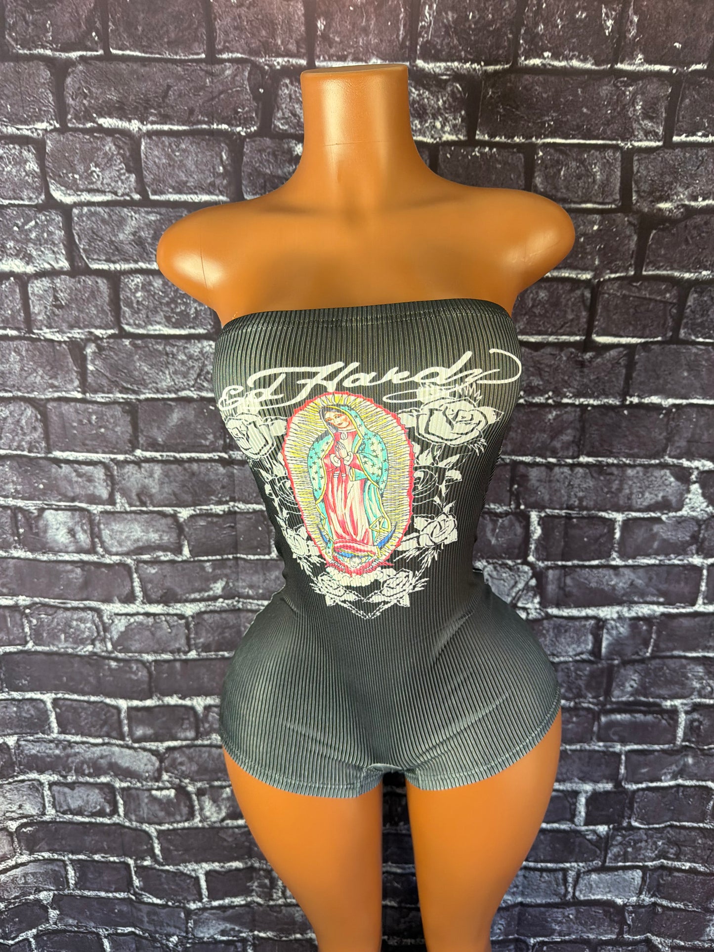 Ed Hardy Ribbed Romper