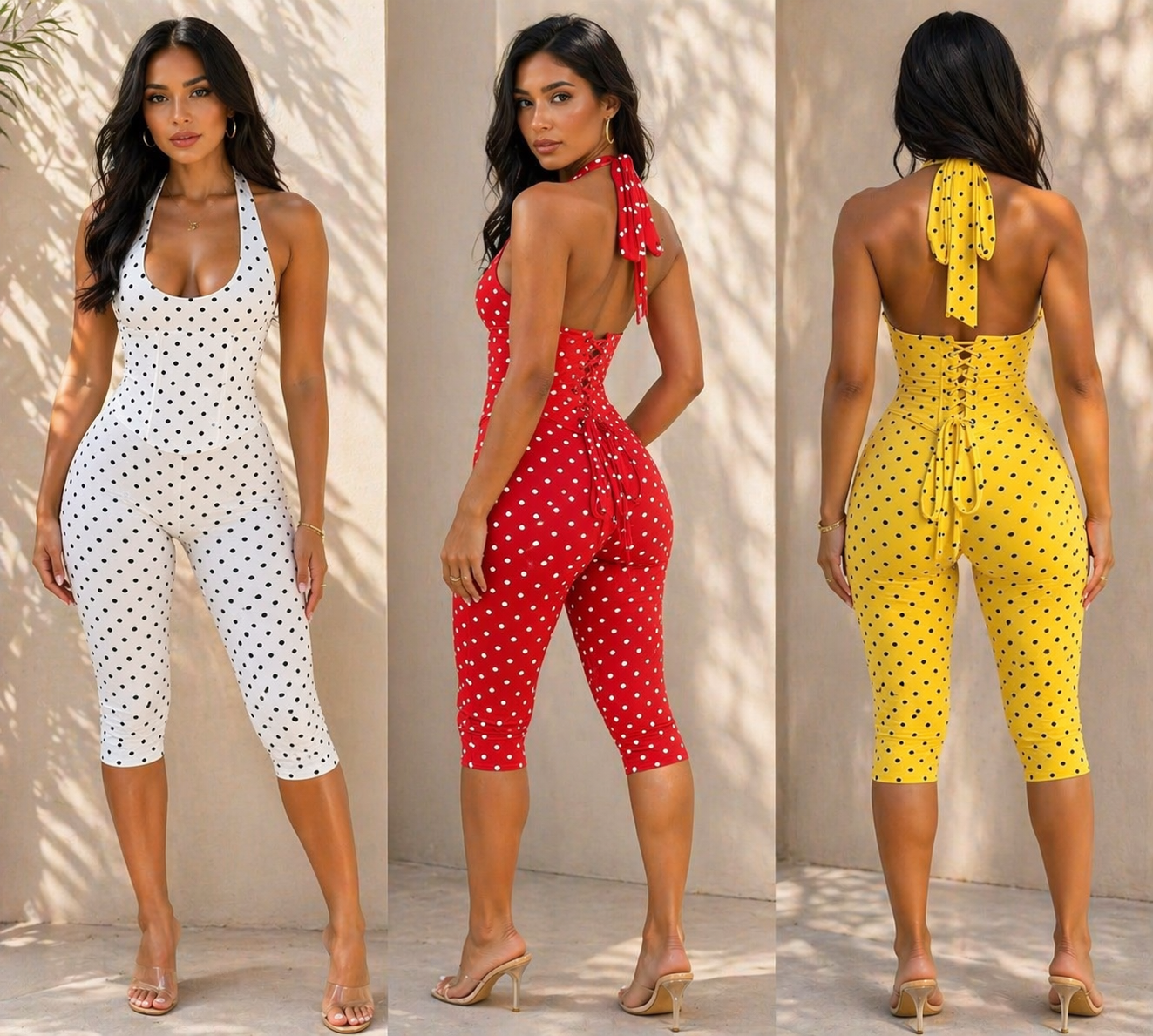 2 Piece POLK-A-DOT SET WITH CORSET