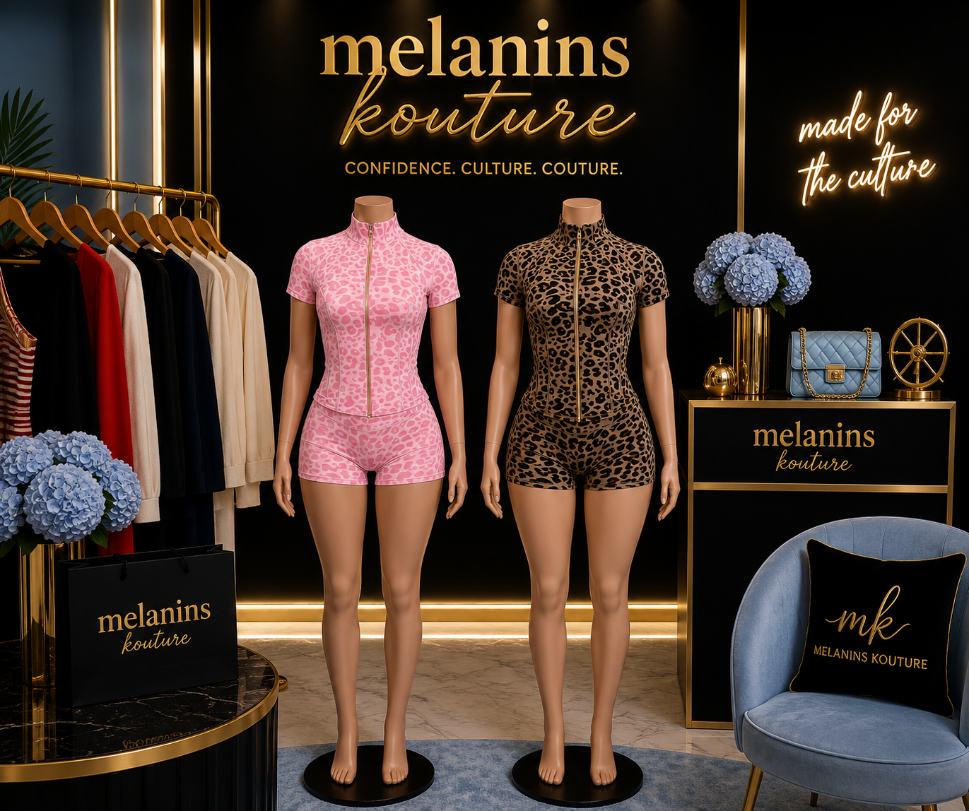 Short sleeve cheetah set