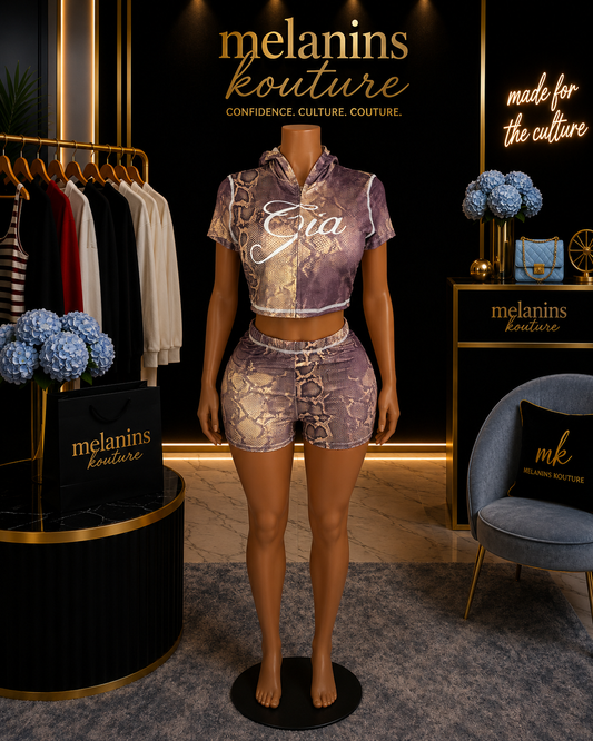 2 PIECE SNAKE SKIN GIA SET
