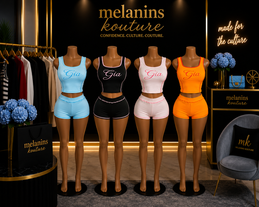 2 PIECE solid color TSHIRT GIA SETS