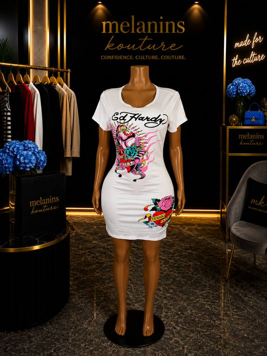 EDHARDY PINK FLOWER DRESS