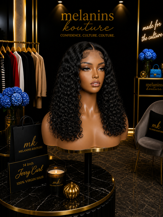 Natural color JERRY CURL 13x6 FULL FRONTAL WIG