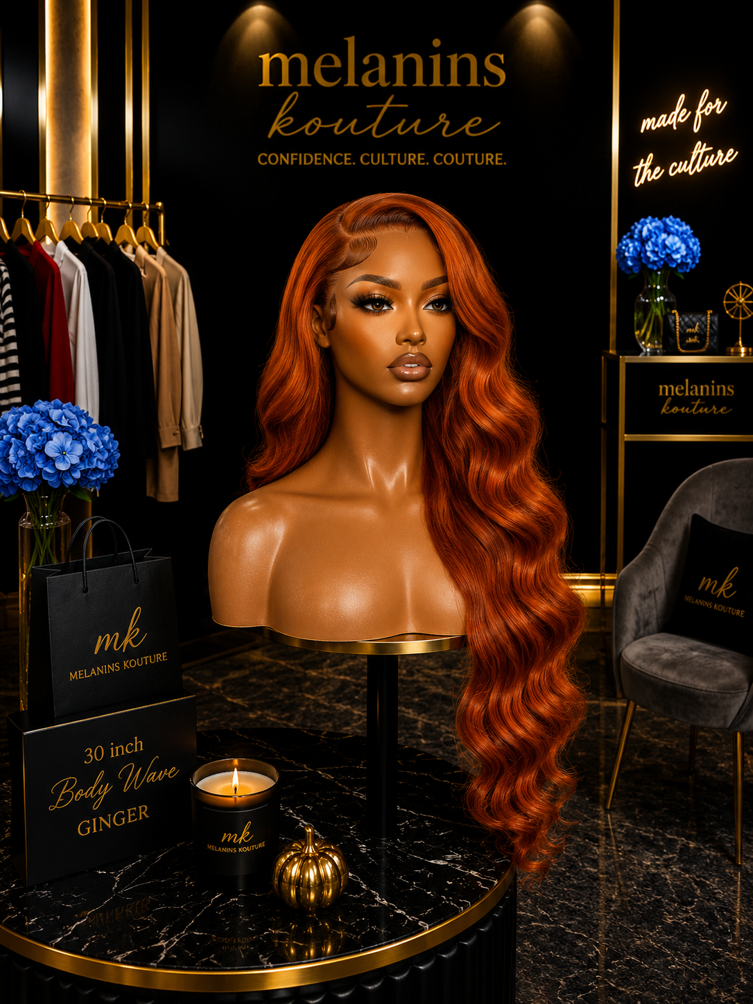 GINGER BODYWAVE  FULL FRONTAL 13x6 wig