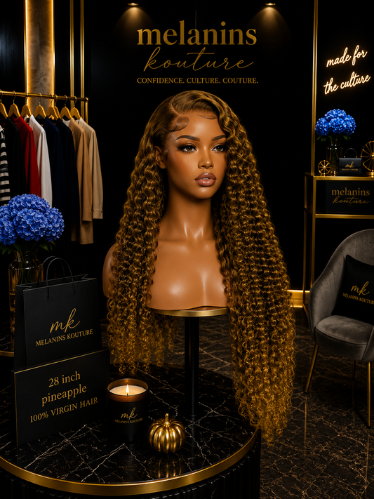 Highlighted (P47) PINEAPPLE WAVE 13x6 full frontal  WIG