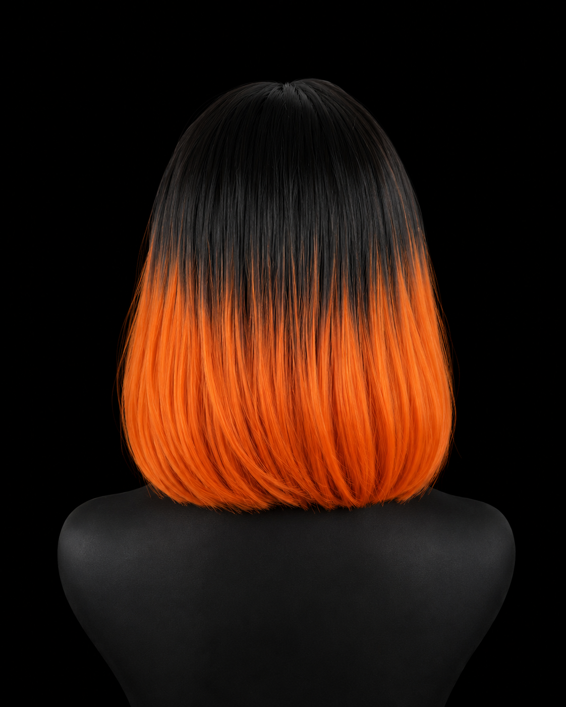 Black roots ends 350 ( 12in Bob ) Straight 13x4  Full Frontal Wig