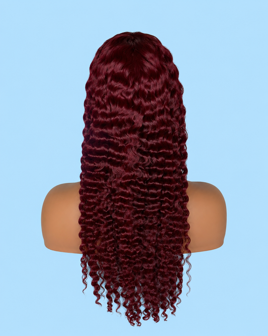 Burgundy (99J) BURMESE 13x6 full frontal  WIG